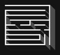 Find-Chinese character creative gray 3D maze